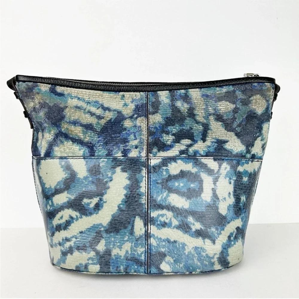 Aimee Kestenberg Leather Multi Blue Crossbody Bag Purse